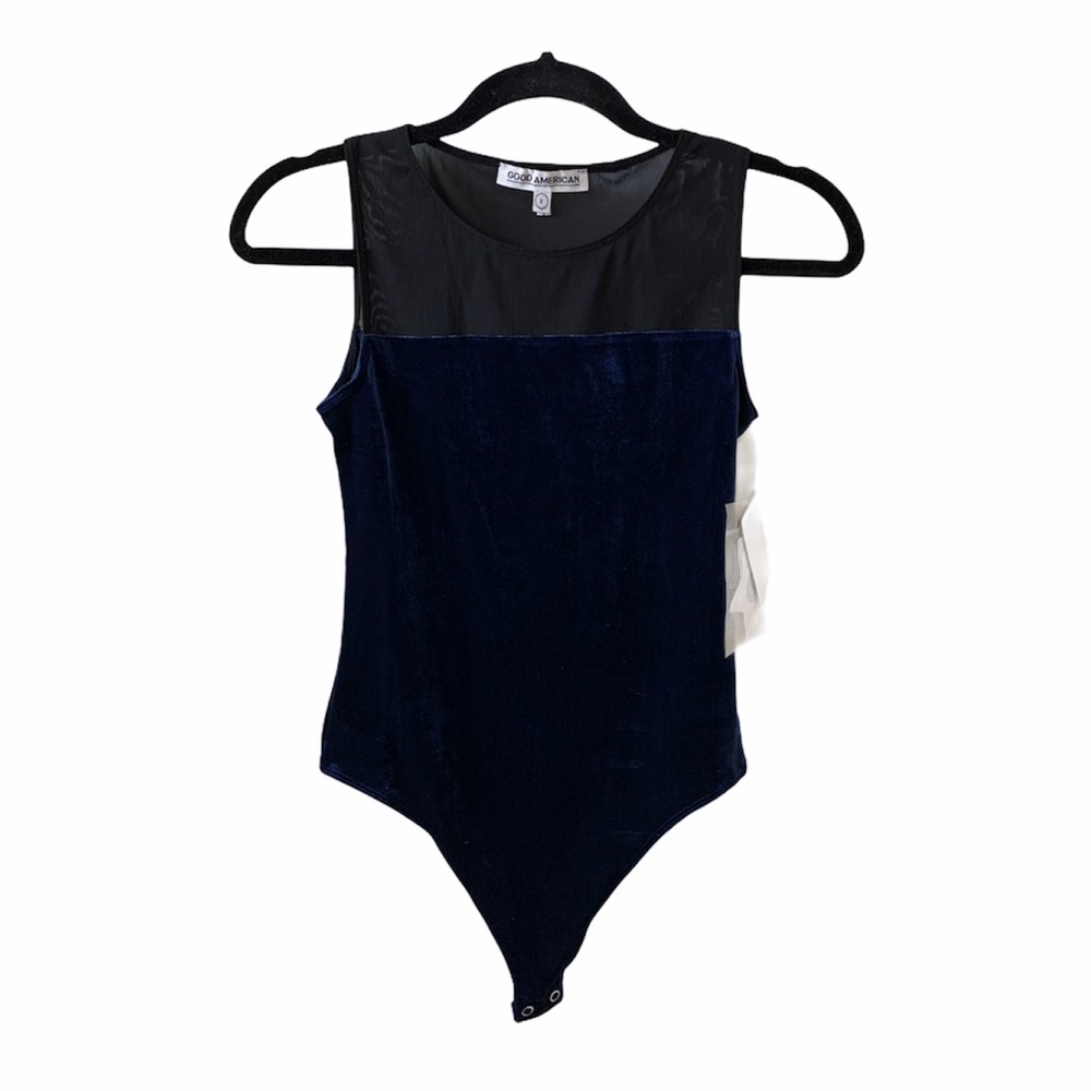 Good American The Mixed Velvet Bodysuit - 2/M - Picture 4 of 8